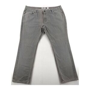 Akademiks Mens 44 Gray Jeans Original Tailored Fit Y2K Hip Hop Embroidered Denim